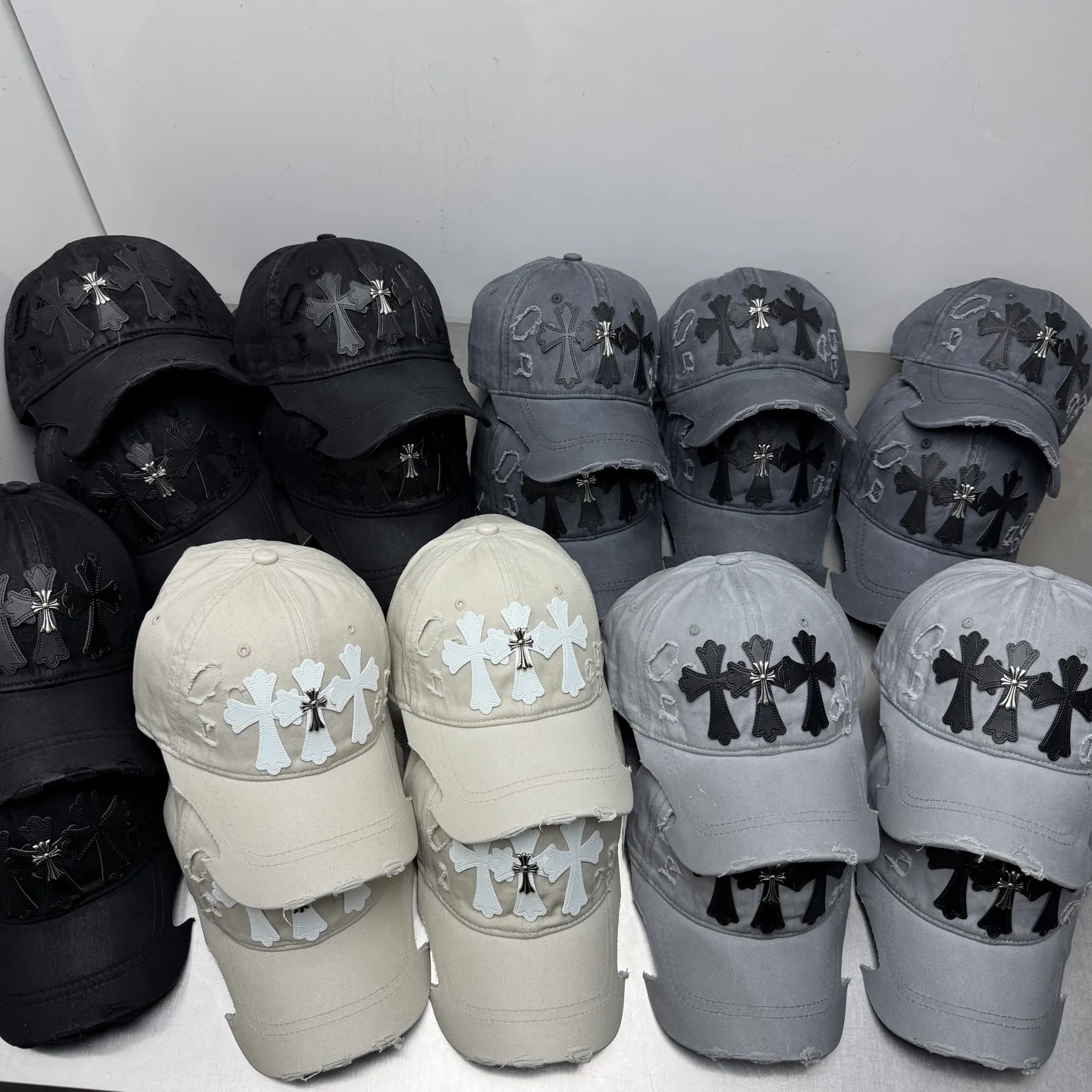 Crow heart distressed spring and summer baseball cap